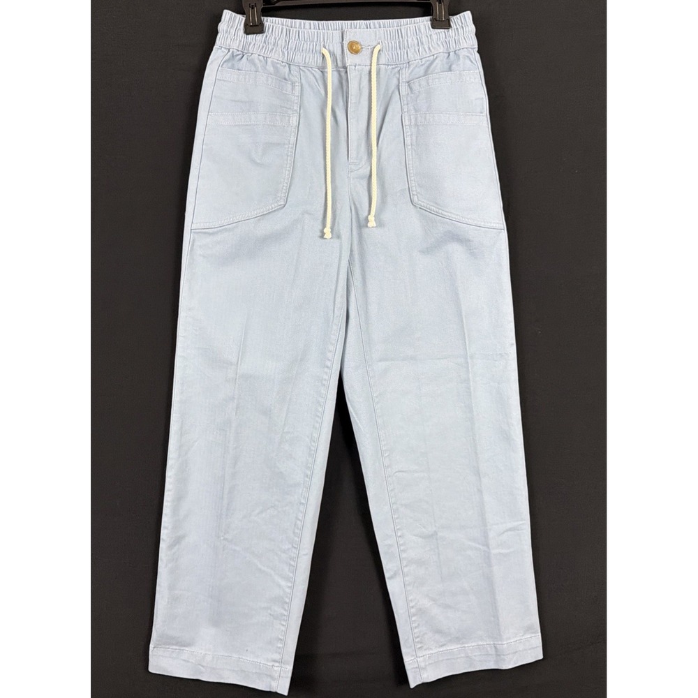 Lands End Women's Size 4 Herringbone Chino High Rise Pants Relaxed Straight